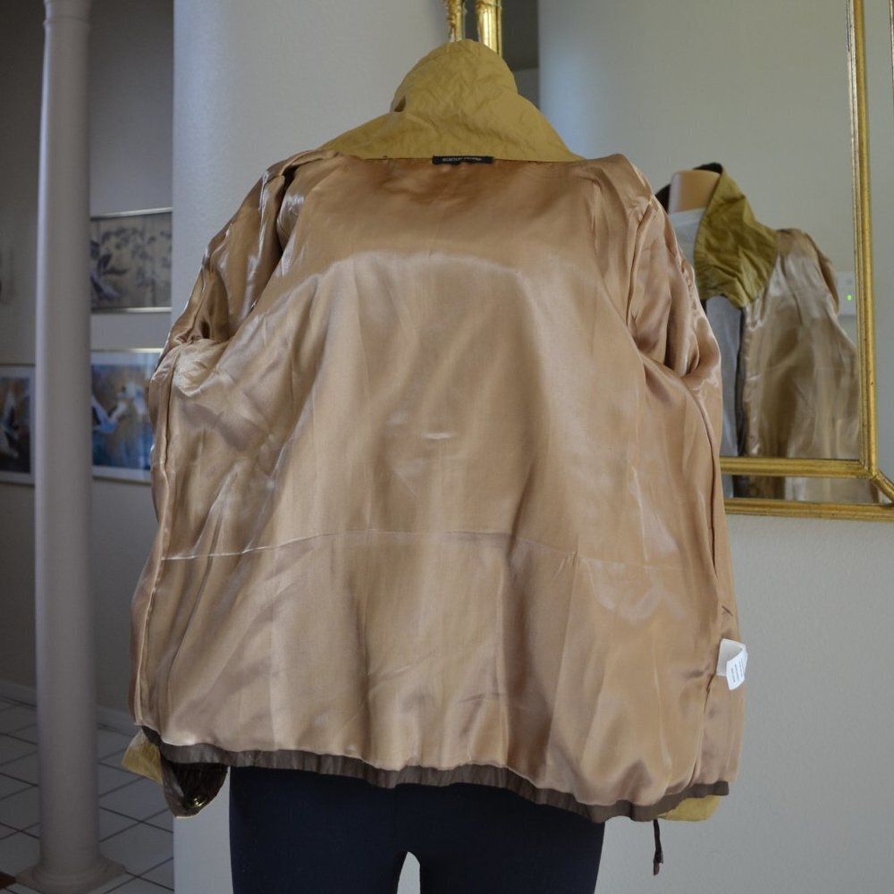 Vintage Fall Boston Proper Women’s Shine Brown and Mustard Jacket, Size Small - Picture 11 of 13